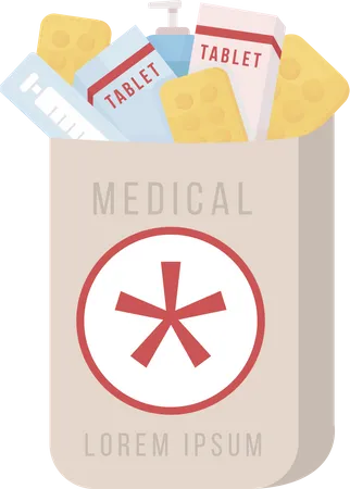 Medication package delivery  Illustration