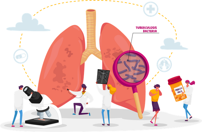 Medicina respiratória pneumologia cuidados de saúde  Ilustração