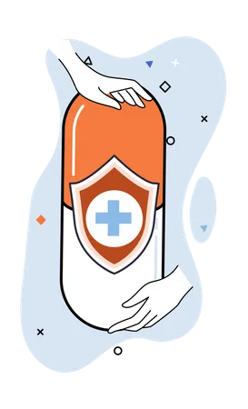 Medicine capsule Illustration