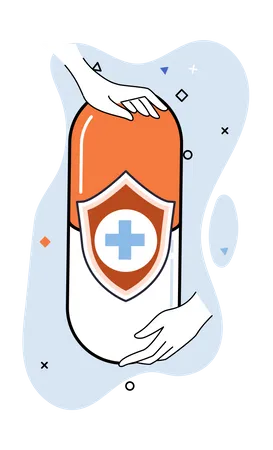 Medicine capsule  Illustration