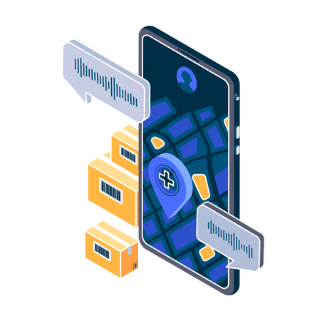 Medicine delivery location  Illustration