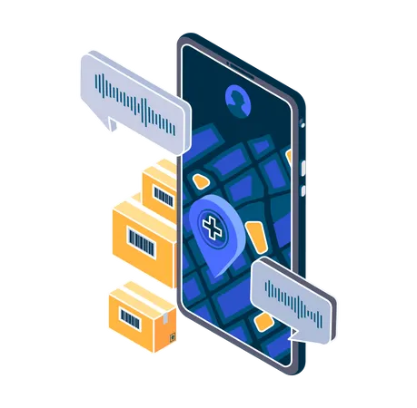 Medicine delivery location  Illustration