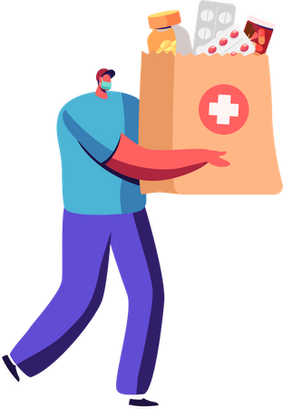 Medicine Delivery Service  Illustration