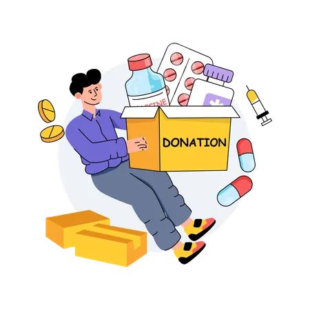 Medicine Donation  Illustration