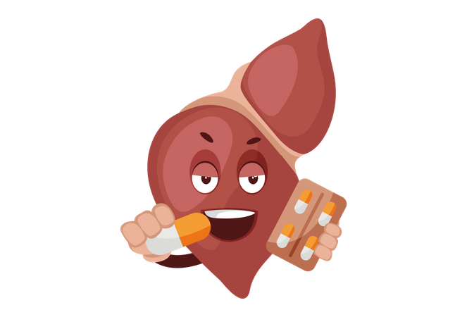 Medicine for liver  Illustration