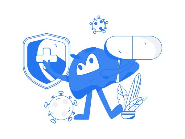Medicine for liver  イラスト