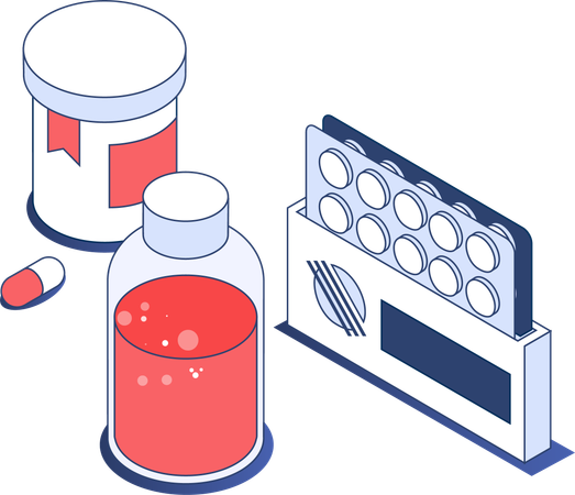 Medicine jar  Illustration