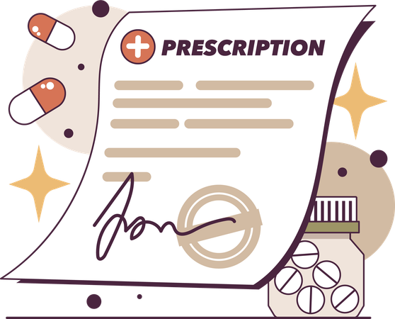 Medicine prescription  Illustration