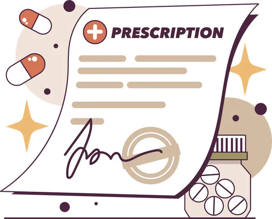 Medicine prescription  Illustration