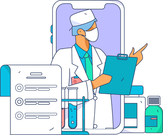 Medicine research  Illustration
