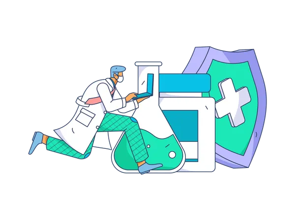 Medicine research  Illustration