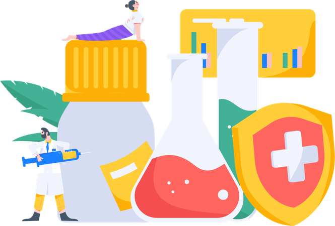 Medicine research  Illustration