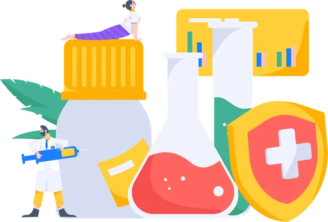 Medicine research  Illustration