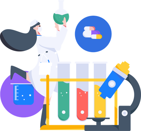 Medicine research  Illustration