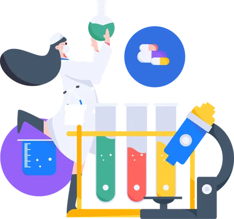 Medicine research  Illustration