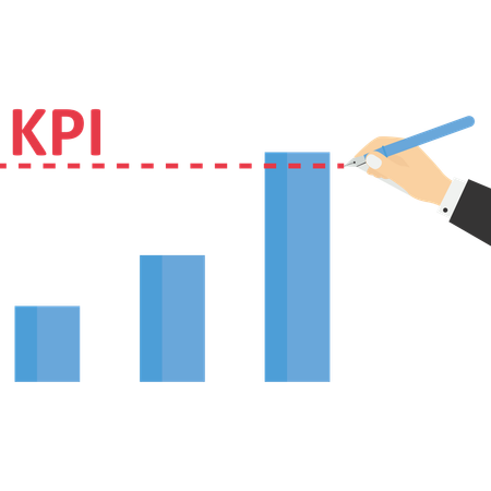 Medición de indicadores clave de desempeño  Ilustración