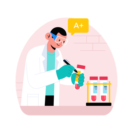 O médico faz a coleta de amostras  Ilustração