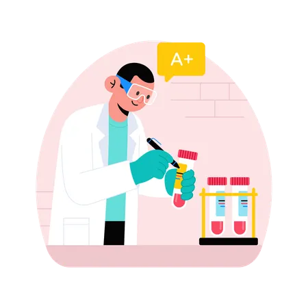 O médico faz a coleta de amostras  Ilustração