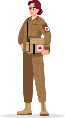 Médico militar  Ilustração