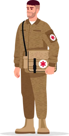 Médico militar  Ilustração