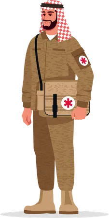 Medico militar masculino  Ilustración