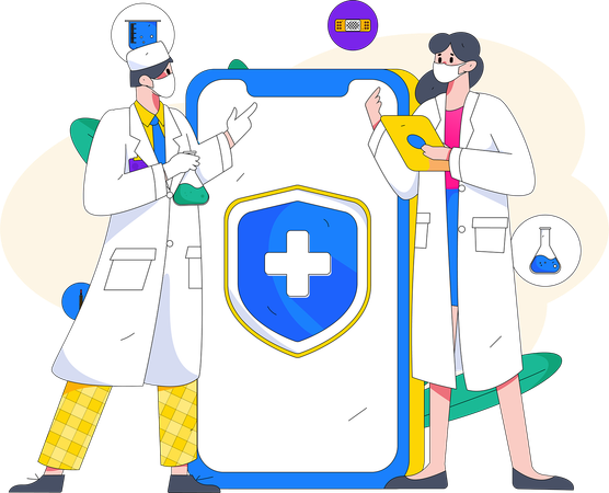 Médico on-line  Illustration