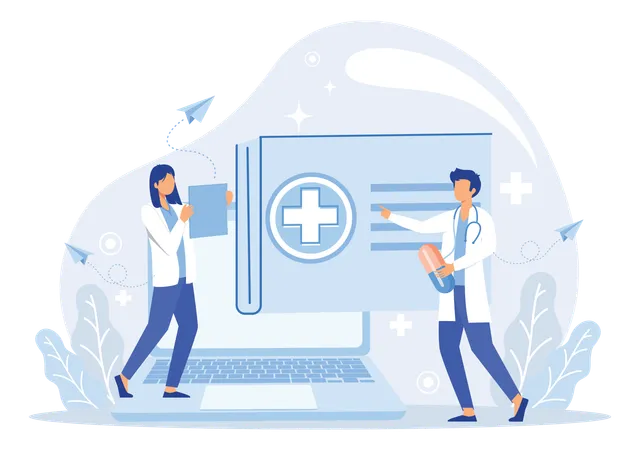 Médico on-line  Illustration