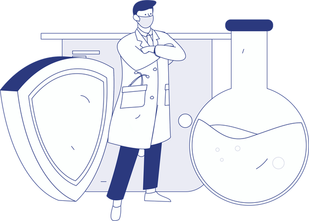 Médico on-line  Ilustração