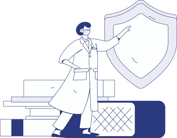 Médico on-line  Ilustração