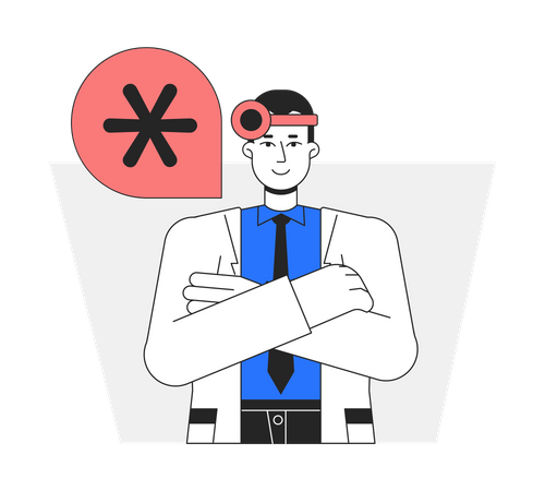 Médico profesional con licencia  Ilustración