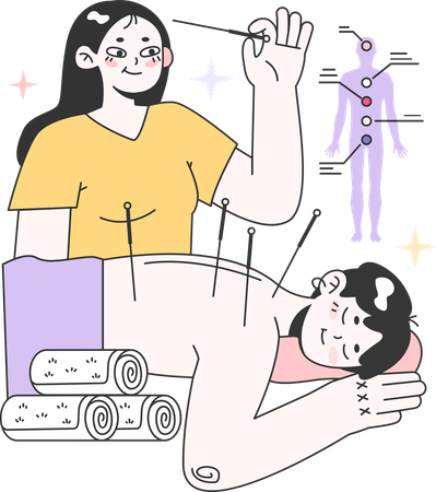 Médico realizando cirurgia de coluna  Ilustração