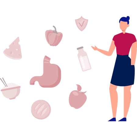 Médico recomenda comida saudável  Ilustração