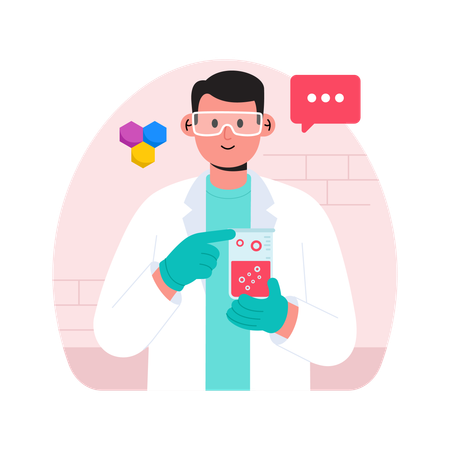 Médico testa relatório de DNA  Ilustração