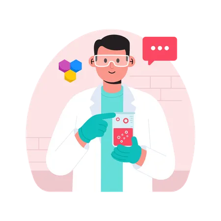 Médico testa relatório de DNA  Ilustração