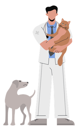 Doctor veterinario  Ilustración