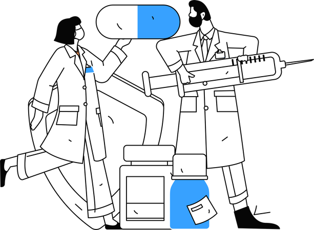 Médicos protegem vida de paciente contra câncer  Ilustração