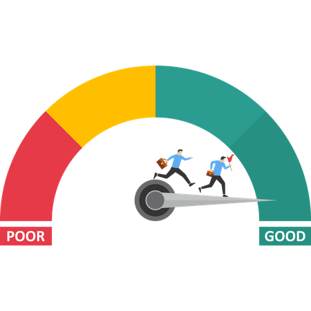 Medidor de satisfacción empresarial  Ilustración