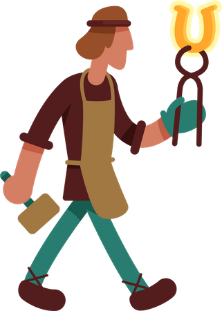 Medieval blacksmith  일러스트레이션