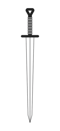 Medieval steel sword  Illustration