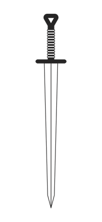 Medieval steel sword  Illustration