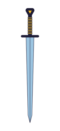 Medieval steel sword  Illustration