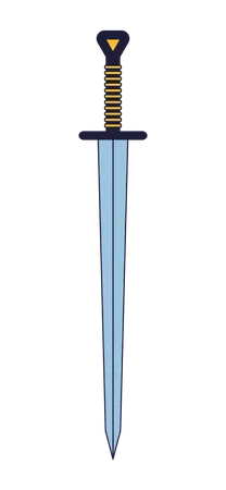 Medieval steel sword  Illustration