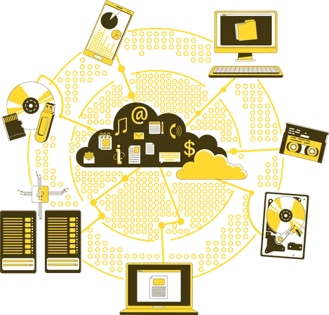 Medios de almacenamiento  Ilustración