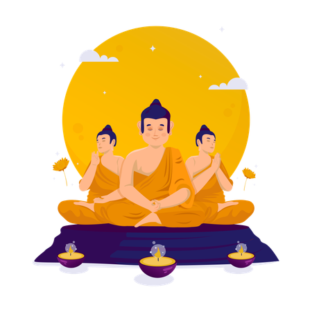 Adoração de Meditação  Ilustração