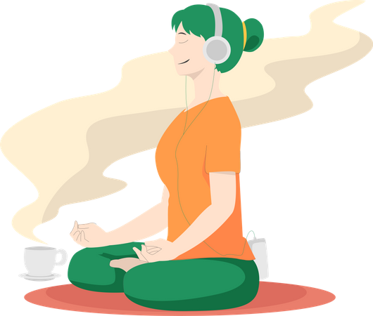 Meditação de fim de semana  Ilustração