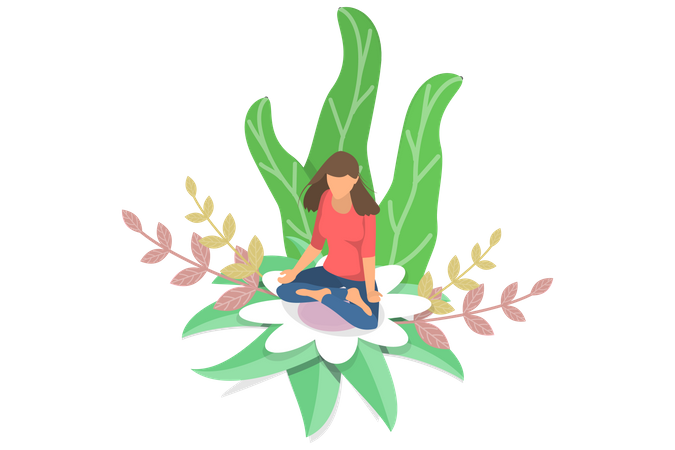 Terapia de meditação  Ilustração
