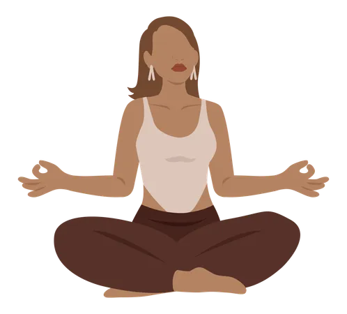 Meditación Yoga  Ilustración