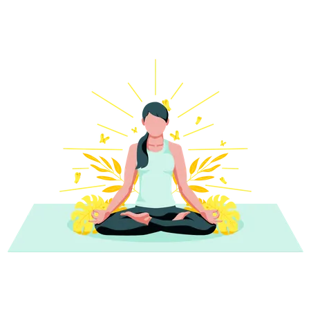 Yoga y Meditación  Ilustración