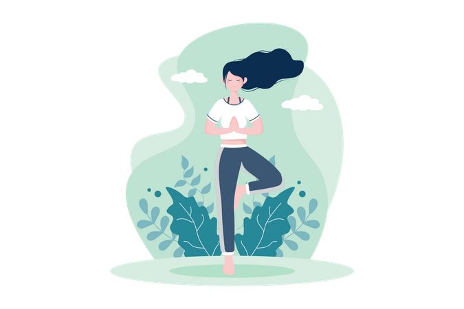 Meditating  Illustration