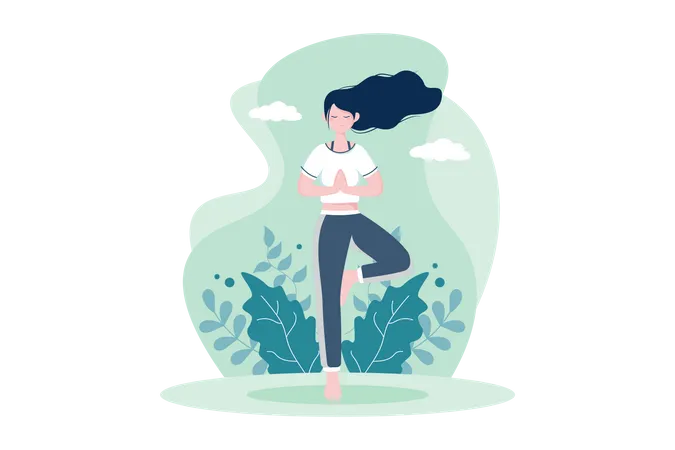 Meditating  Illustration